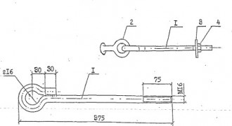 КП-52 Крепление провода (деталь)   (22.0012 дерево)